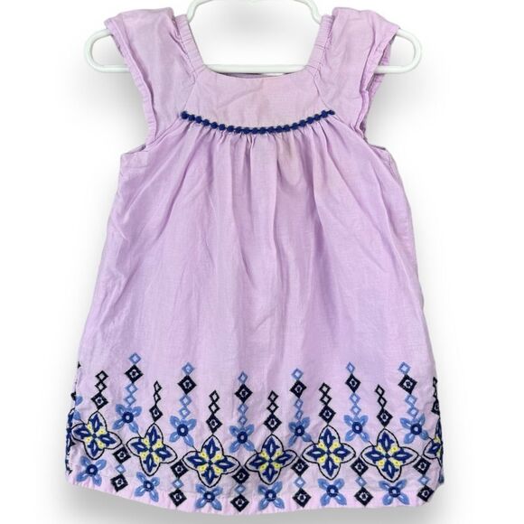 Girls 12M Dress Bundle Lot Carters Boho Floral Embroidered Sleeveless Polka Dot - Picture 3 of 12